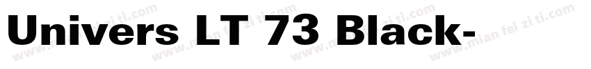 Univers LT 73 Black字体转换